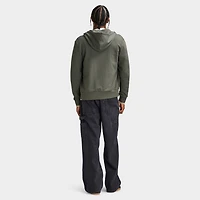 Fred Perry Chandail à Capuchon Zippé Vert Kaki / Avoine