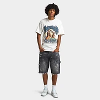 Jordan Craig Brian Reconstructed Denim Short / Industrial Black