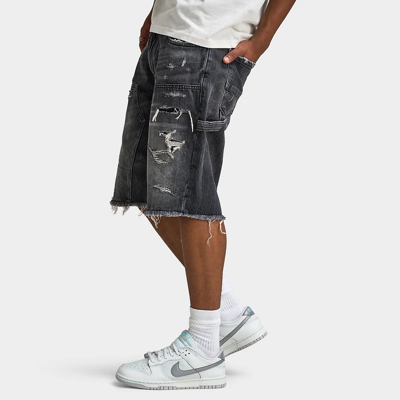 Jordan Craig Brian Reconstructed Denim Short / Industrial Black