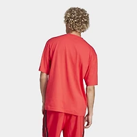 adidas Essentials Loose Fit 3 Bar Logo T-Shirt Pure Ruby / Black