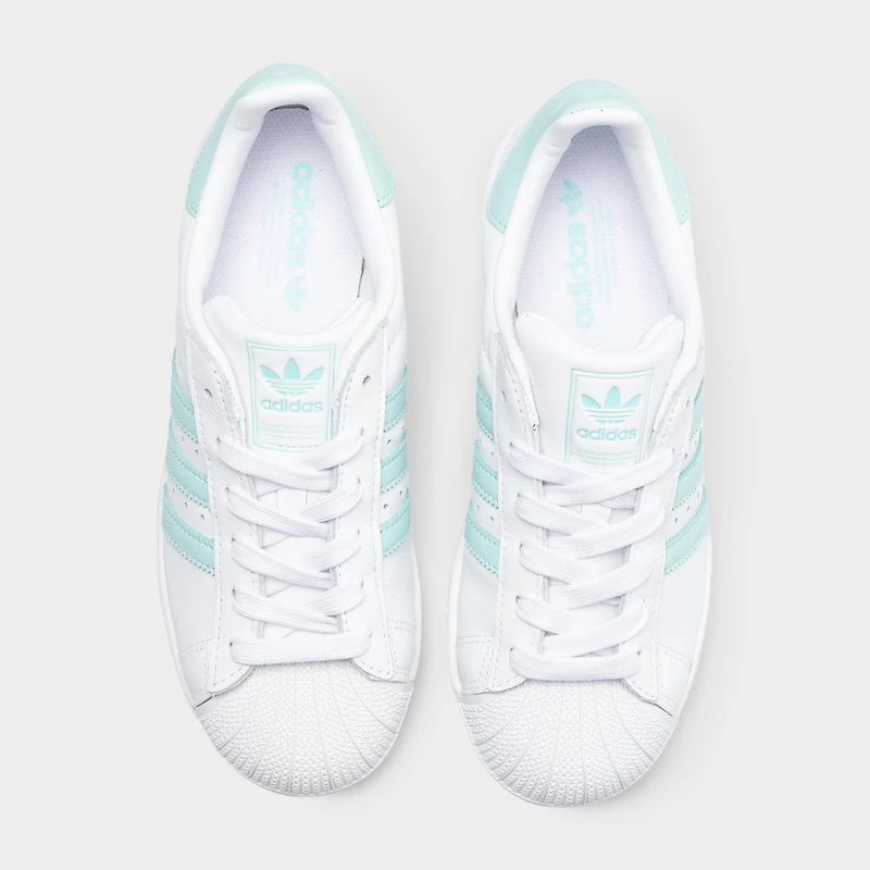 adidas Women's Superstar II White / Semi Flash Aqua - Easy Mint