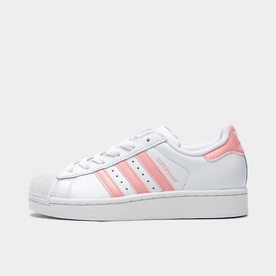 adidas Junior's Superstar 2 White / Semi Pink Spark