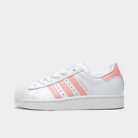 adidas Junior's Superstar 2 White / Semi Pink Spark