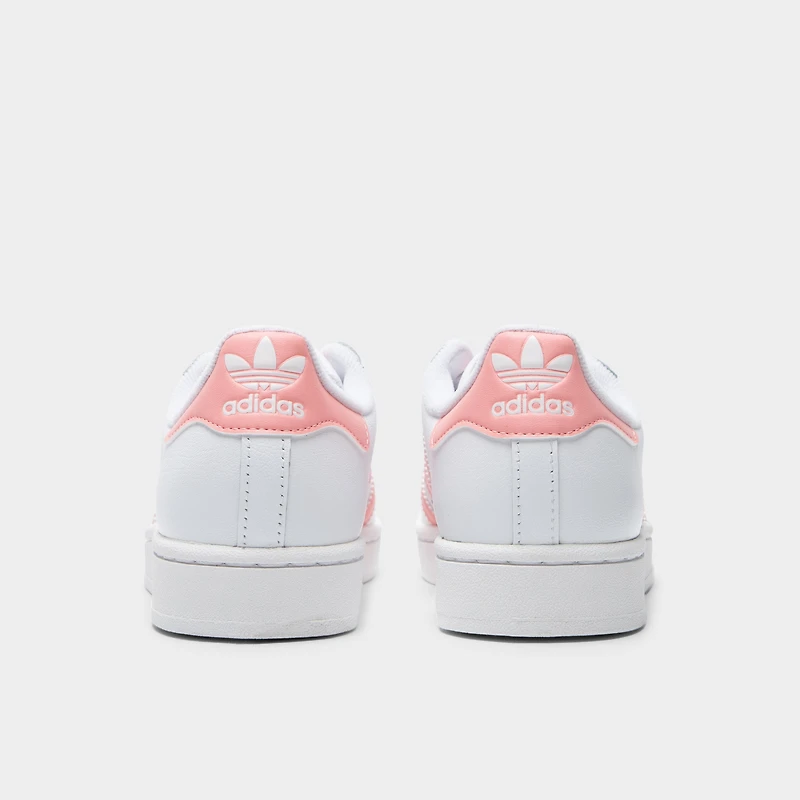 adidas Junior's Superstar 2 White / Semi Pink Spark