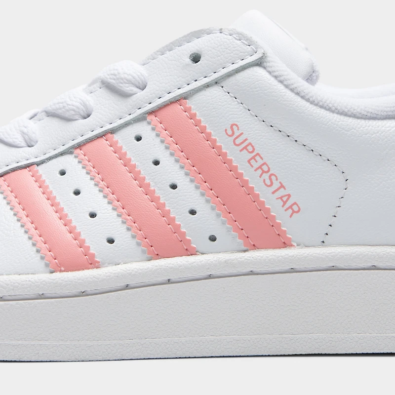 adidas Junior's Superstar 2 White / Semi Pink Spark