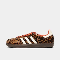 adidas Originals Women's Samba OG Leopard Core Black / Preloved Red - Cream White