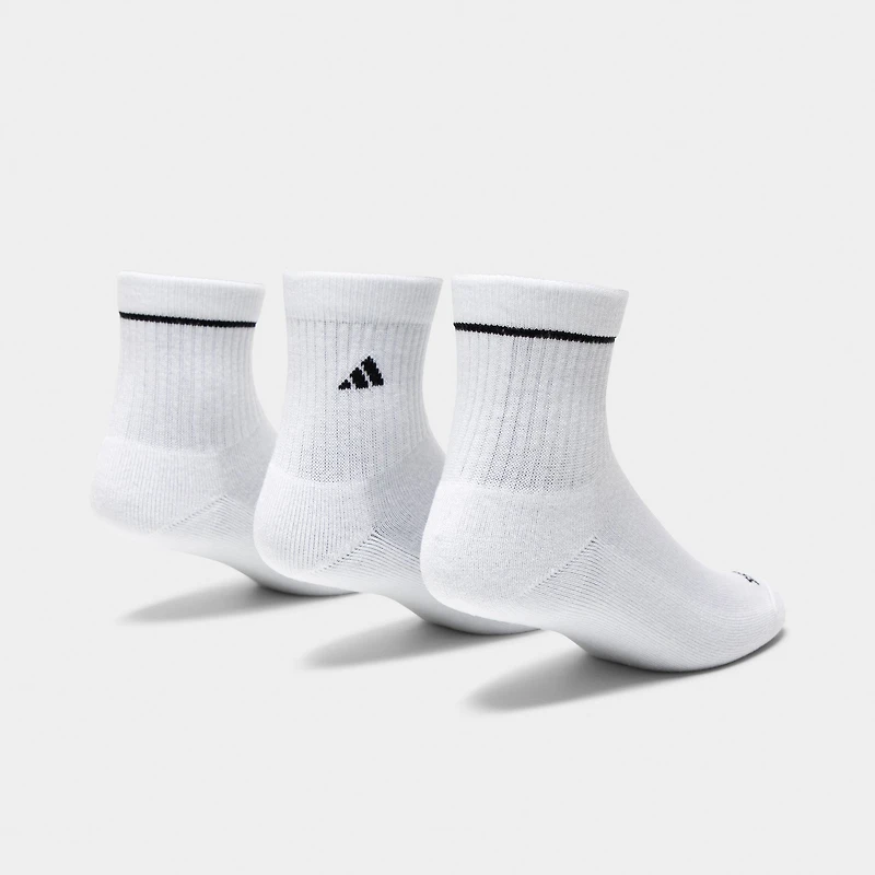 adidas Women's Cushioned Sport 3.0 High QTR Socks(3P)/ White