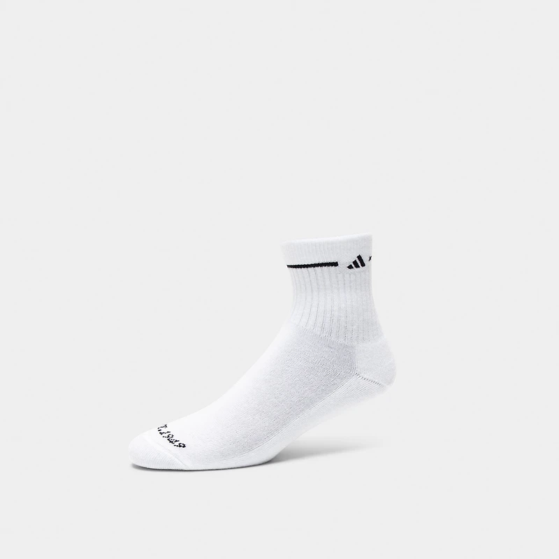 adidas Women's Cushioned Sport 3.0 High QTR Socks(3P)/ White