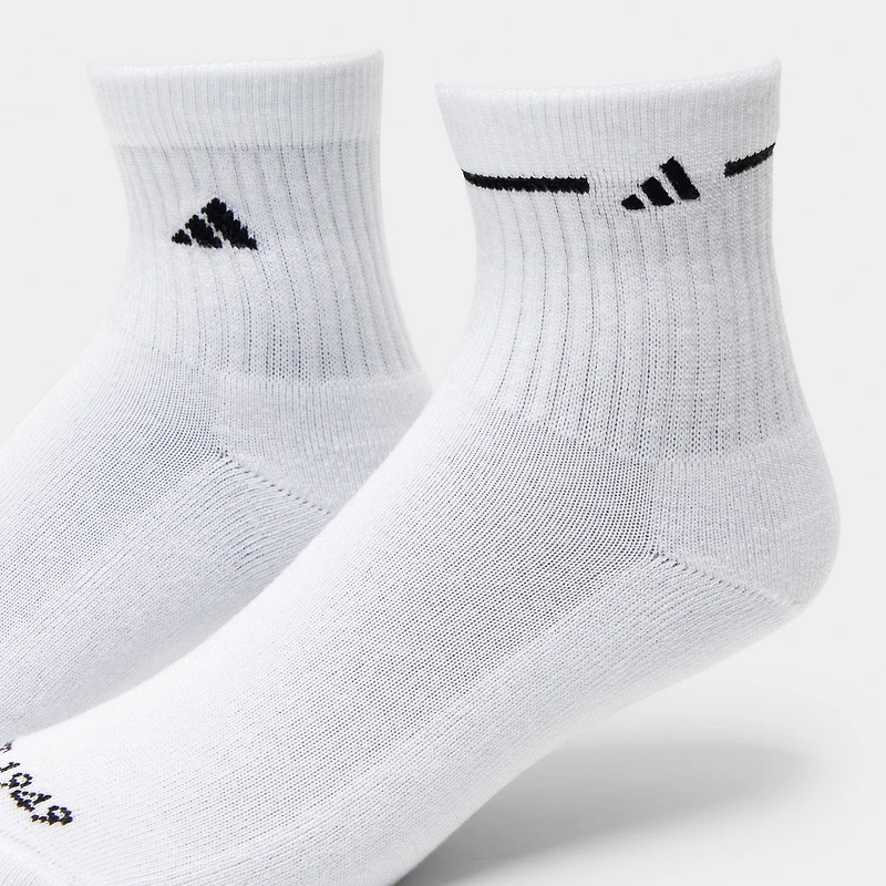 adidas Women's Cushioned Sport 3.0 High QTR Socks(3P)/ White