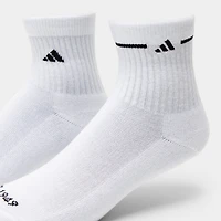 adidas Women's Cushioned Sport 3.0 High QTR Socks(3P)/ White
