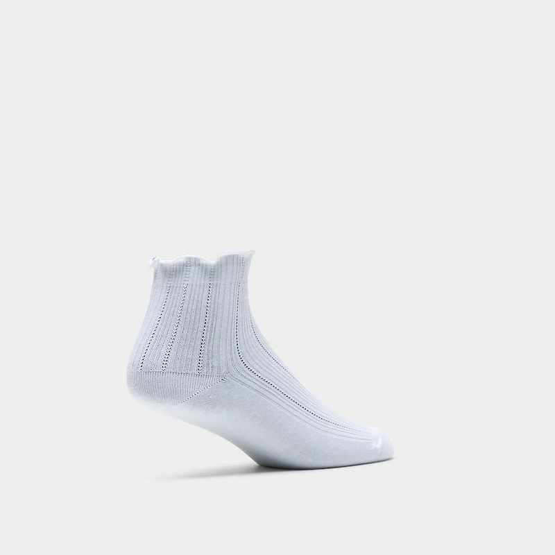 adidas Originals Ruffle Quarter Socks (3 Pair) / White