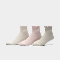 adidas Originals Ruffle Quarter Socks (3 Pair) / Multi
