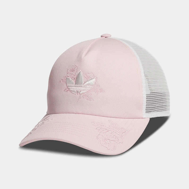 adidas Trefloral Casquette Camionneur Rose sable / Blanc cassé