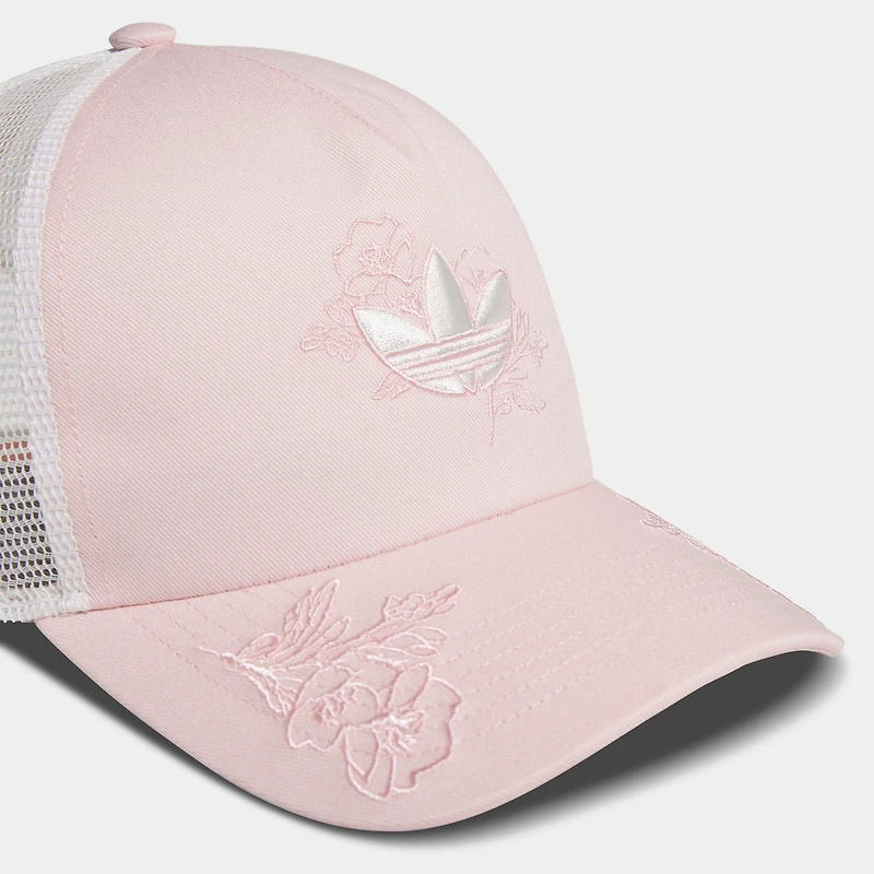 adidas Trefloral Casquette Camionneur Rose sable / Blanc cassé