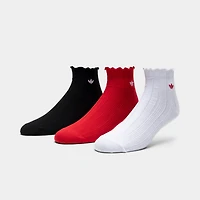 adidas Originals Chaussettes à Ruffle (lot de 3) Better Scarlet / Blanc - Noir