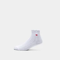 adidas Originals Ruffle Quarter Socks (3P) Better Scarlet / White - Black
