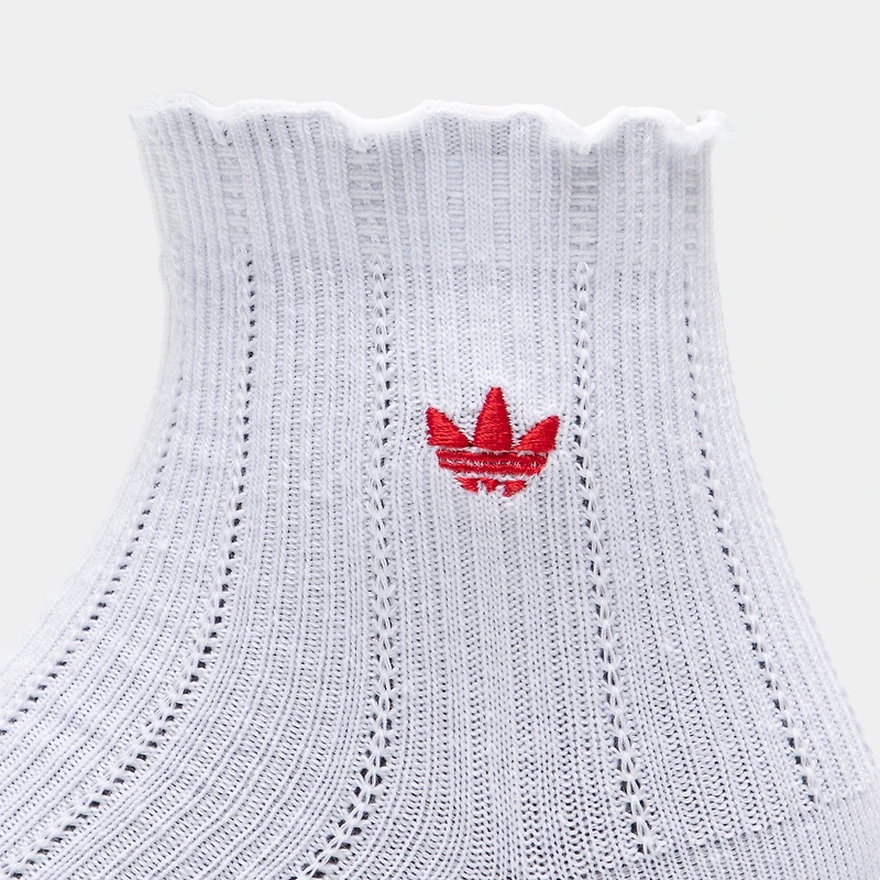 adidas Originals Chaussettes à Ruffle (lot de 3) Better Scarlet / Blanc - Noir