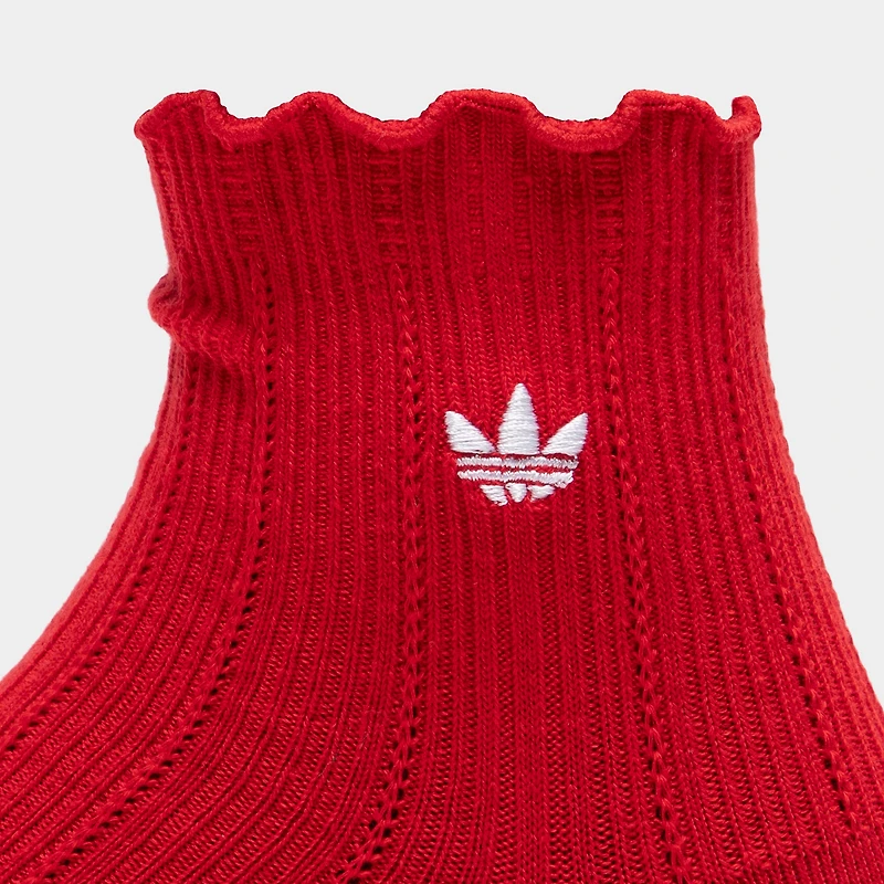 adidas Originals Chaussettes à Ruffle (lot de 3) Better Scarlet / Blanc - Noir