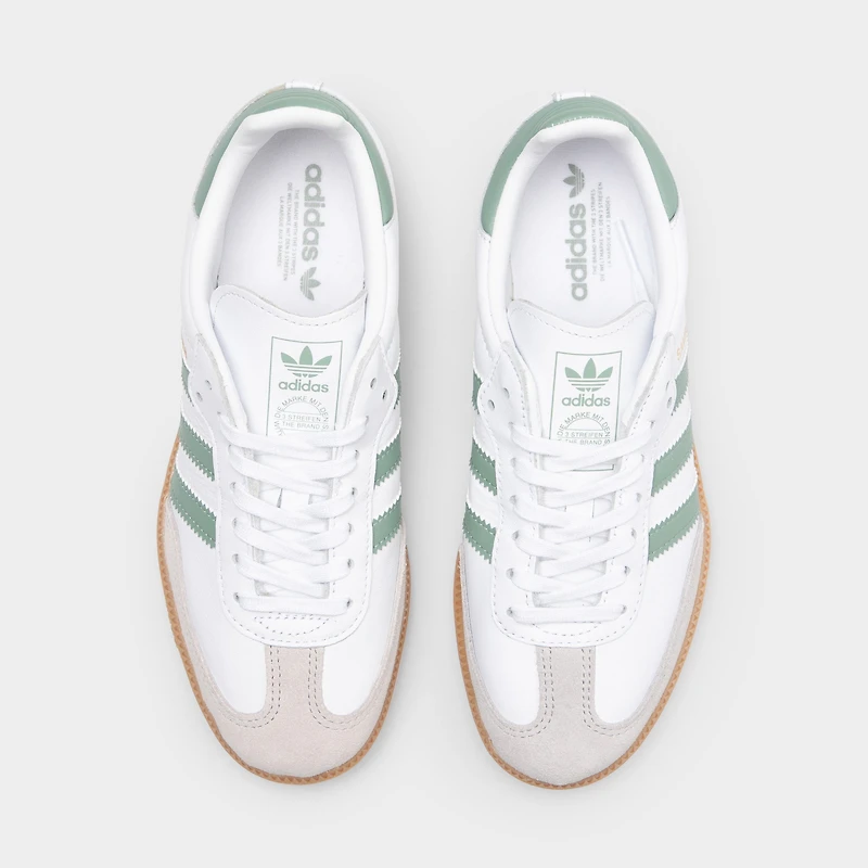 adidas Juniors' Samba OG Footwear White / Silver Green - Gum