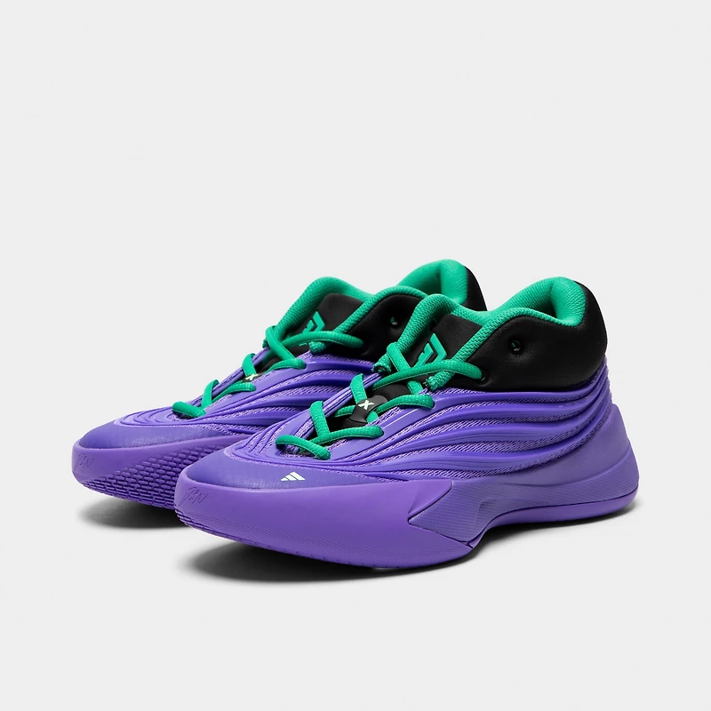 adidas Dame X Junior - Violet Rush / Noir Vert Court