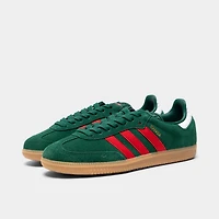 adidas Juniors' Samba OG Team Dark Green / Better Scarlet