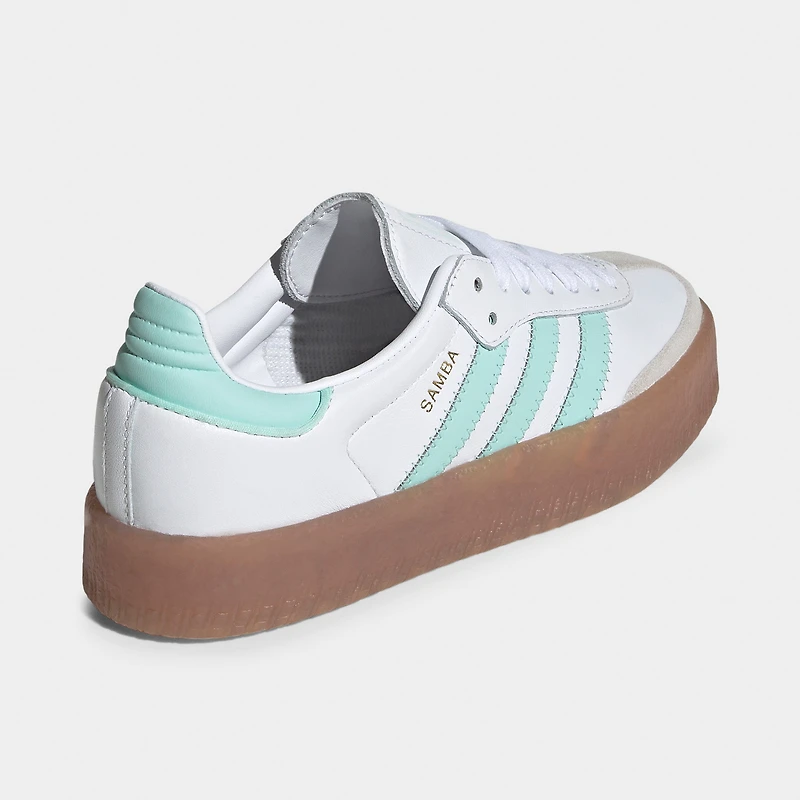 adidas Junior Sambae Blanc / Menthe Clair - Or Métallique