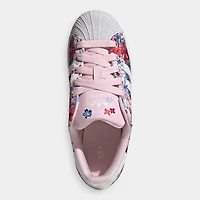 adidas Juniors Superstar 2 Rose clair / Blanc