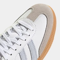 adidas Junior Samba Blanc / Ciel Cristal - Semelle gomme