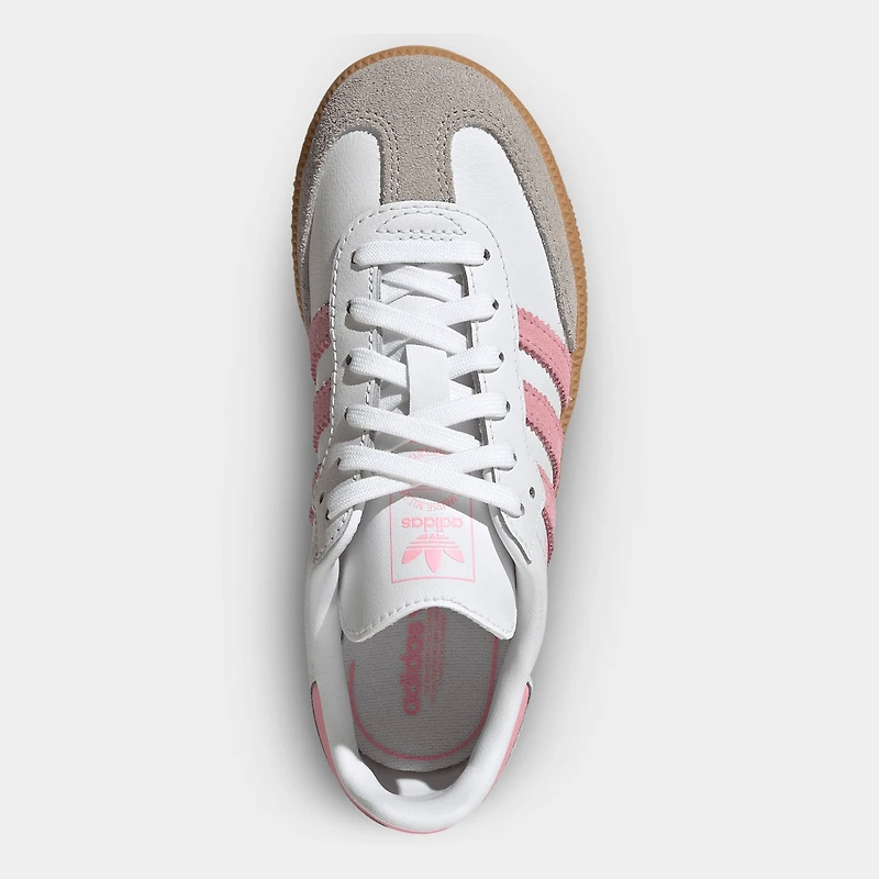 adidas Children's Samba White / Light Pink - Gum