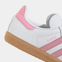 adidas Children's Samba White / Light Pink - Gum