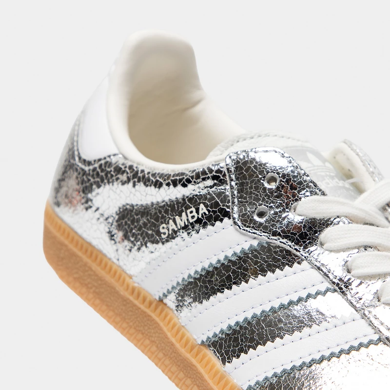 adidas Femmes Samba OG Argent Métallique / Blanc - Gomme