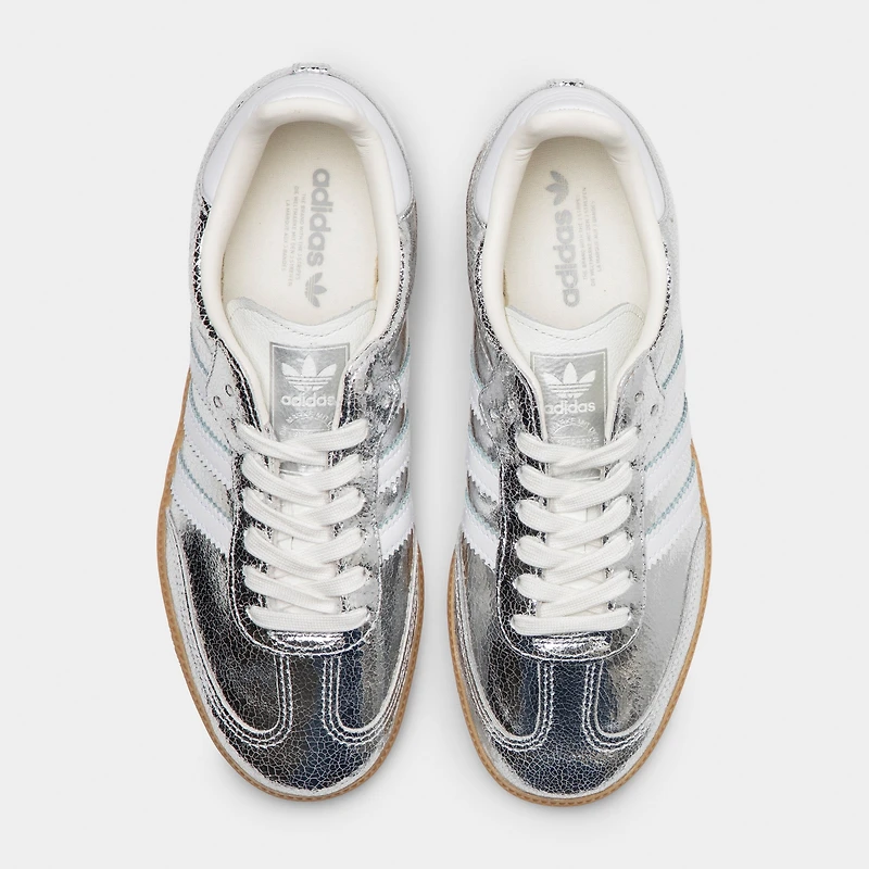 adidas Femmes Samba OG Argent Métallique / Blanc - Gomme