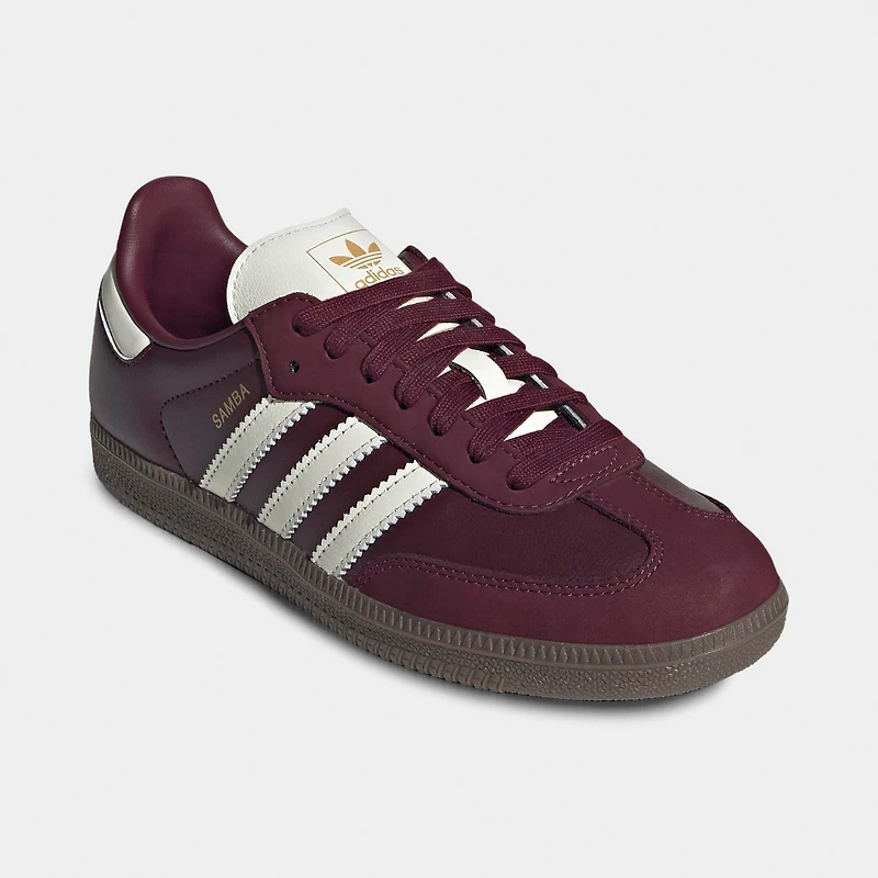 adidas Women's Samba OG Maroon / Off White - Gum
