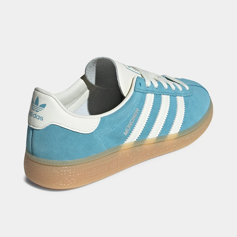 adidas Women's Muenchen Preloved Blue / Off White - Silver Metallic