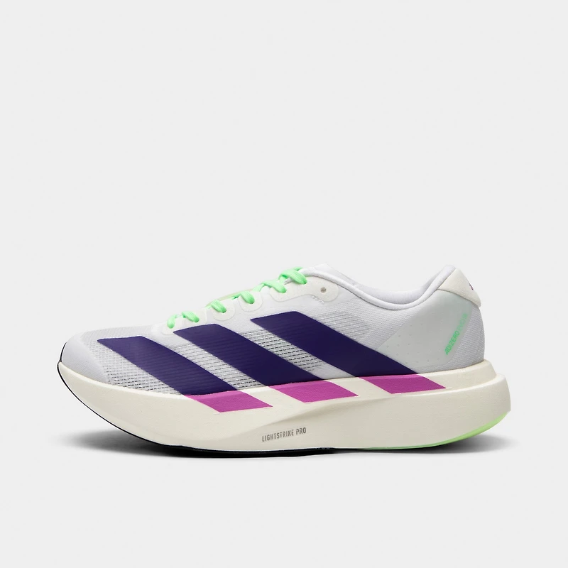 adidas Adizero Evo SL pour femme Blanc / Violet universitaire - éclatant