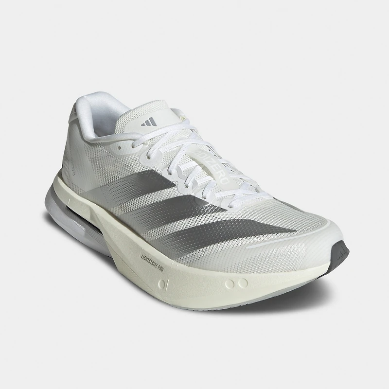 adidas Women's Adizero Boston 13 White / Matte Silver - Dash Grey