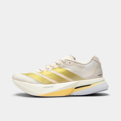 adidas Women's Adizero Boston 13 Chalk White / Gold Metallic - Orange Tint