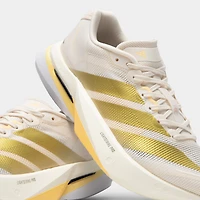 adidas Women's Adizero Boston 13 Chalk White / Gold Metallic - Orange Tint