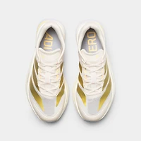 adidas Women's Adizero Boston 13 Chalk White / Gold Metallic - Orange Tint