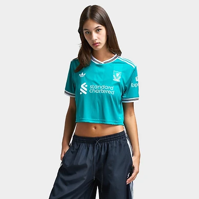 adidas Women's Liverpool 25/26 3rd Cropped Jersey / Sea Green