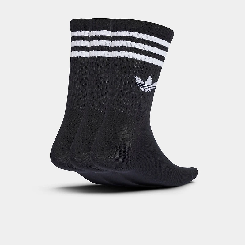 adidas Originals 3 Stripes Crew Socks (3 Pack) / Black