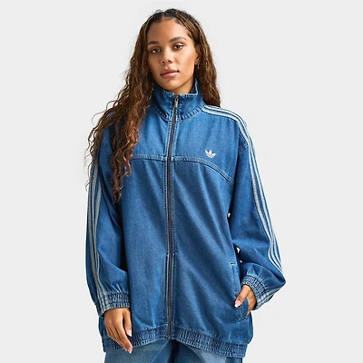 adidas Women's Adicolor Denim Adilenium Oversized Track Top / Indigo