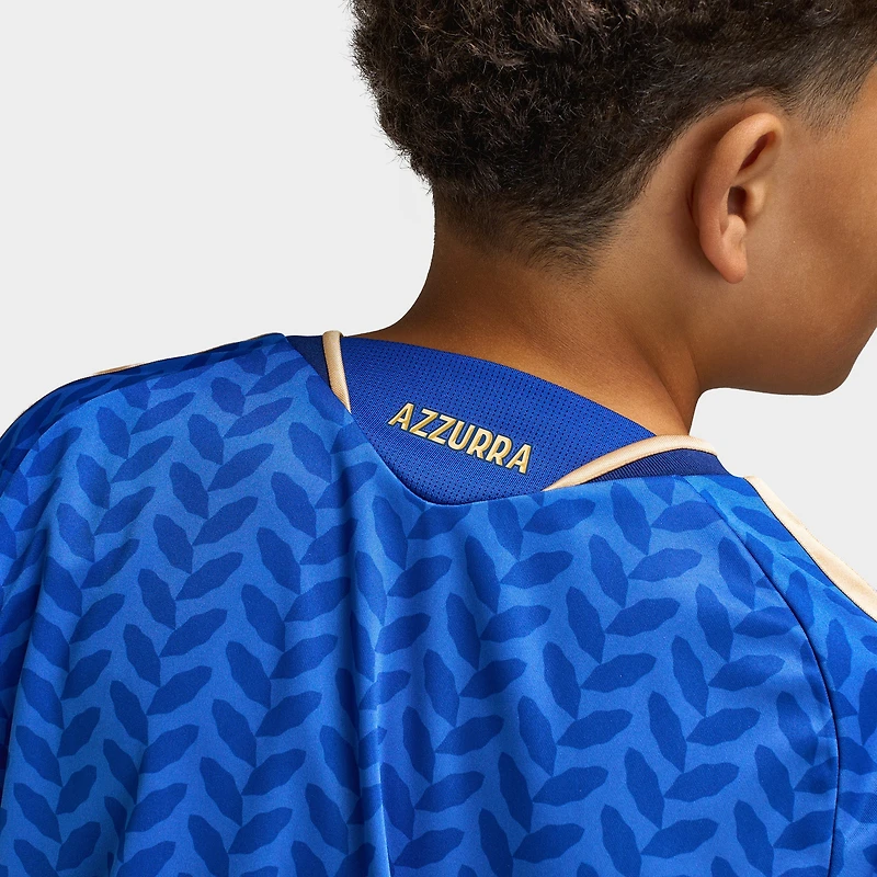 adidas Juniors' Italia Réplique Maillot Domicile / Bleu Royal