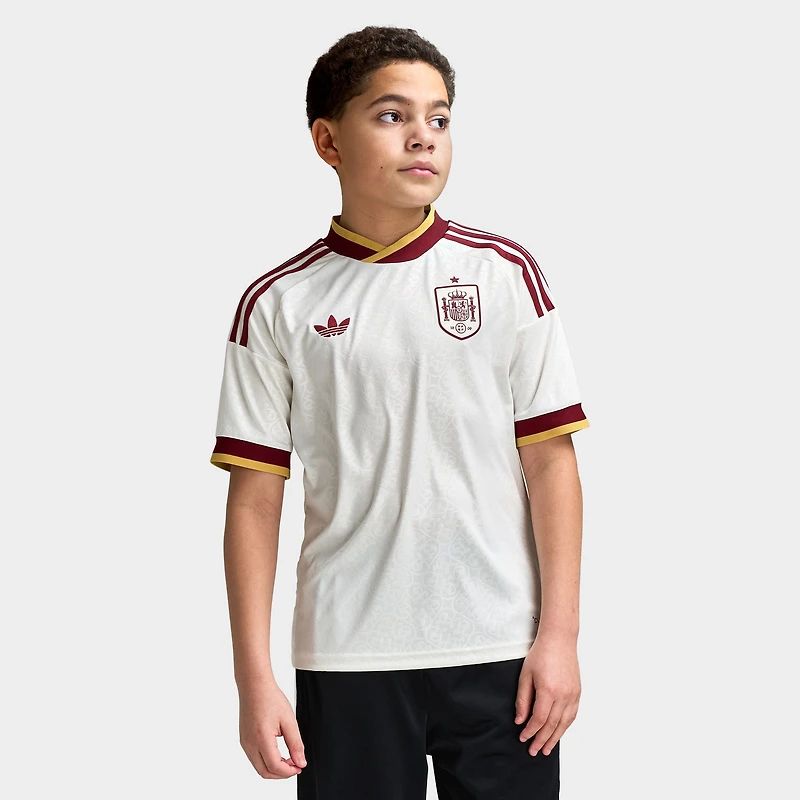 adidas Juniors' Spain Replica Away Jersey / White