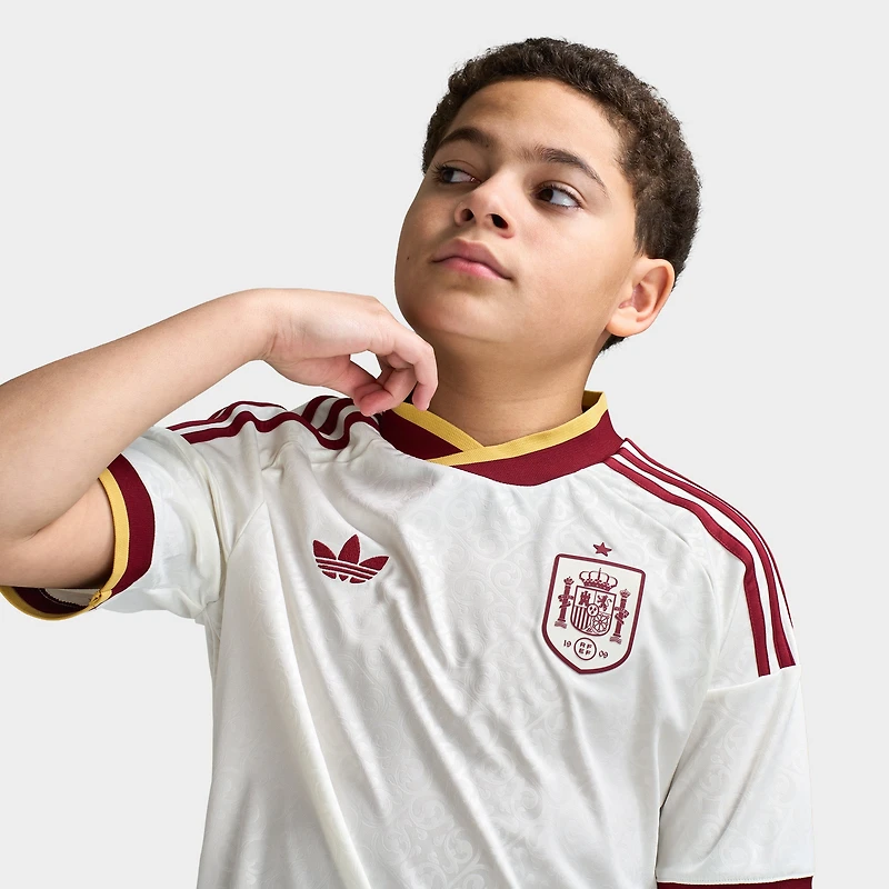 adidas Juniors' Spain Replica Away Jersey / White
