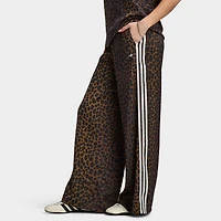 Adidas Women's Wide Leg Satin Pant / Leopard