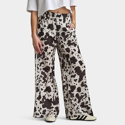 adidas Femmes Pantalon large en satin / Imprimé vache