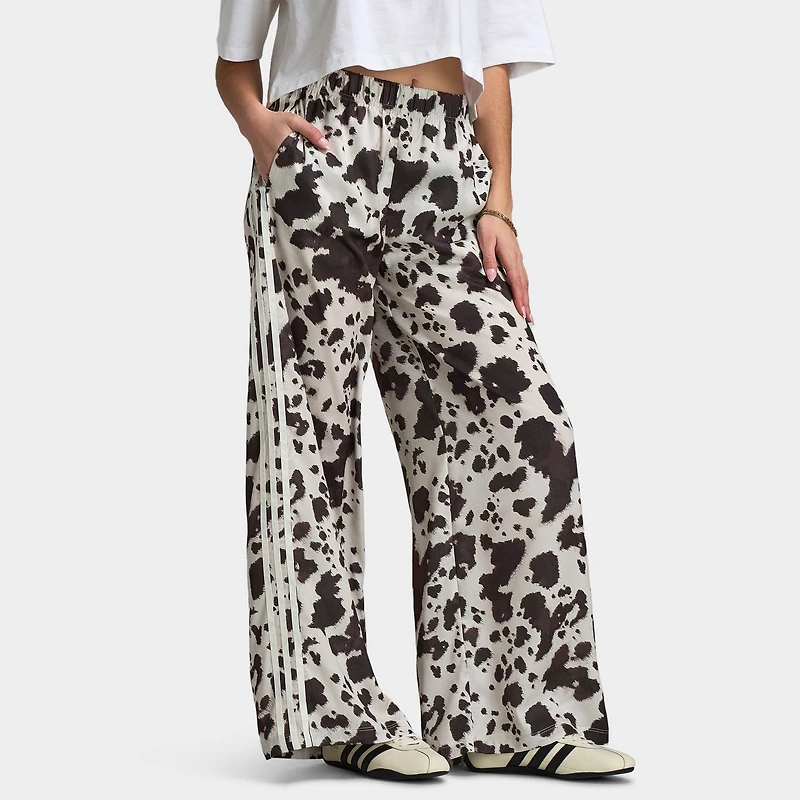 adidas Femmes Pantalon large en satin / Imprimé vache