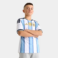 adidas Junior Maillot domicileArgentine 26 Réplique Messi Manches Courtes / Blanc