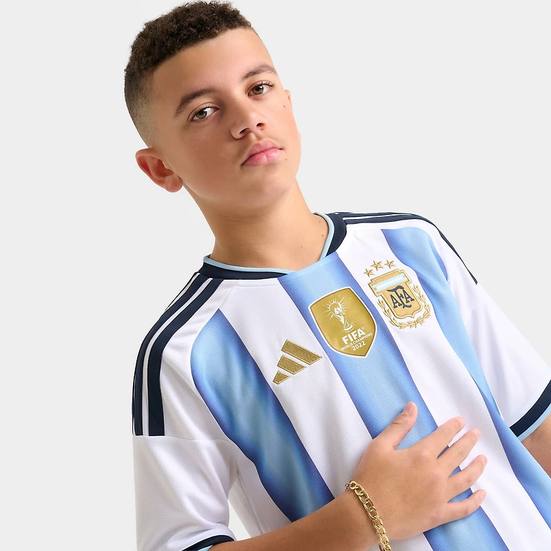 adidas Juniors' Argentina Replica Home Jersey / White